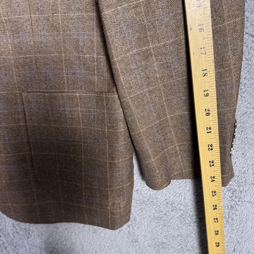 Jos A Bank Blazer Men's 42R Linen Wool BRR Comfort 1905 Sport Coat Windowpane